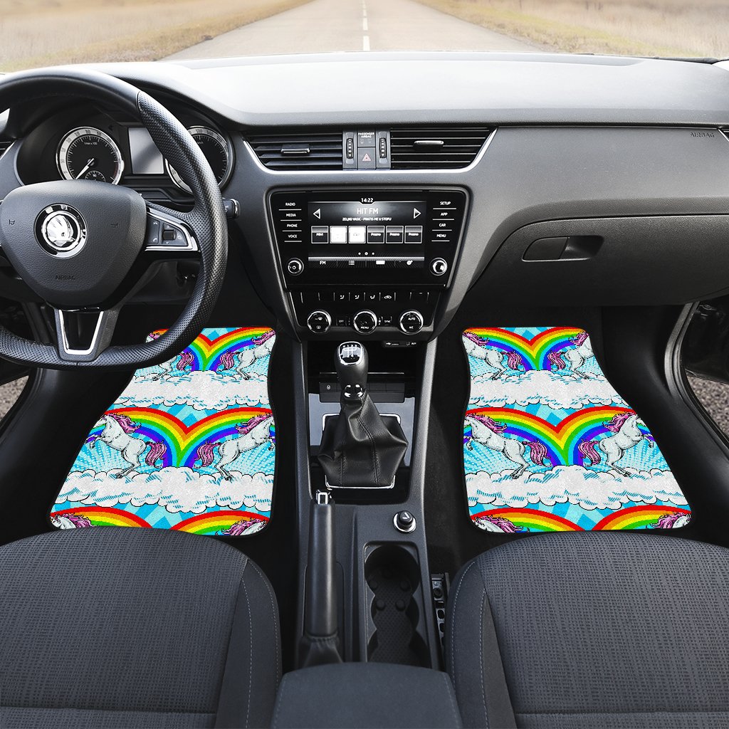 Unicorn Rainbow Front and Back Car Floor Mats
