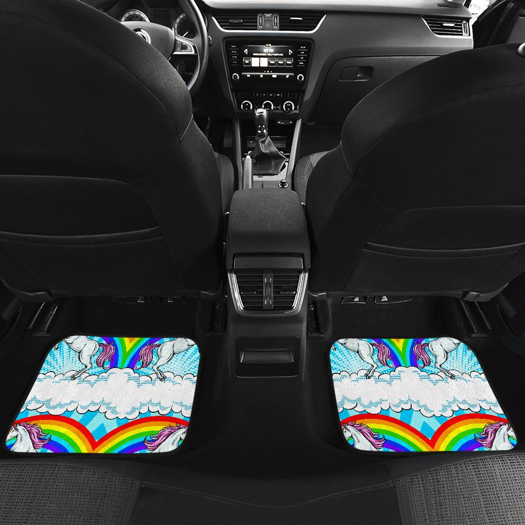 Unicorn Rainbow Front and Back Car Floor Mats