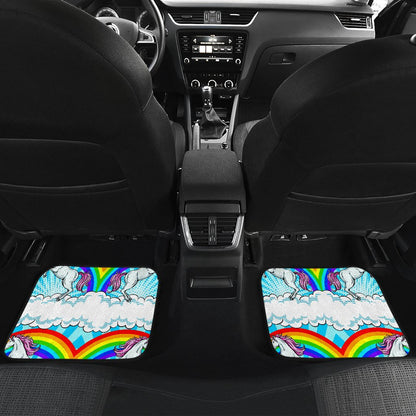 Unicorn Rainbow Front and Back Car Floor Mats