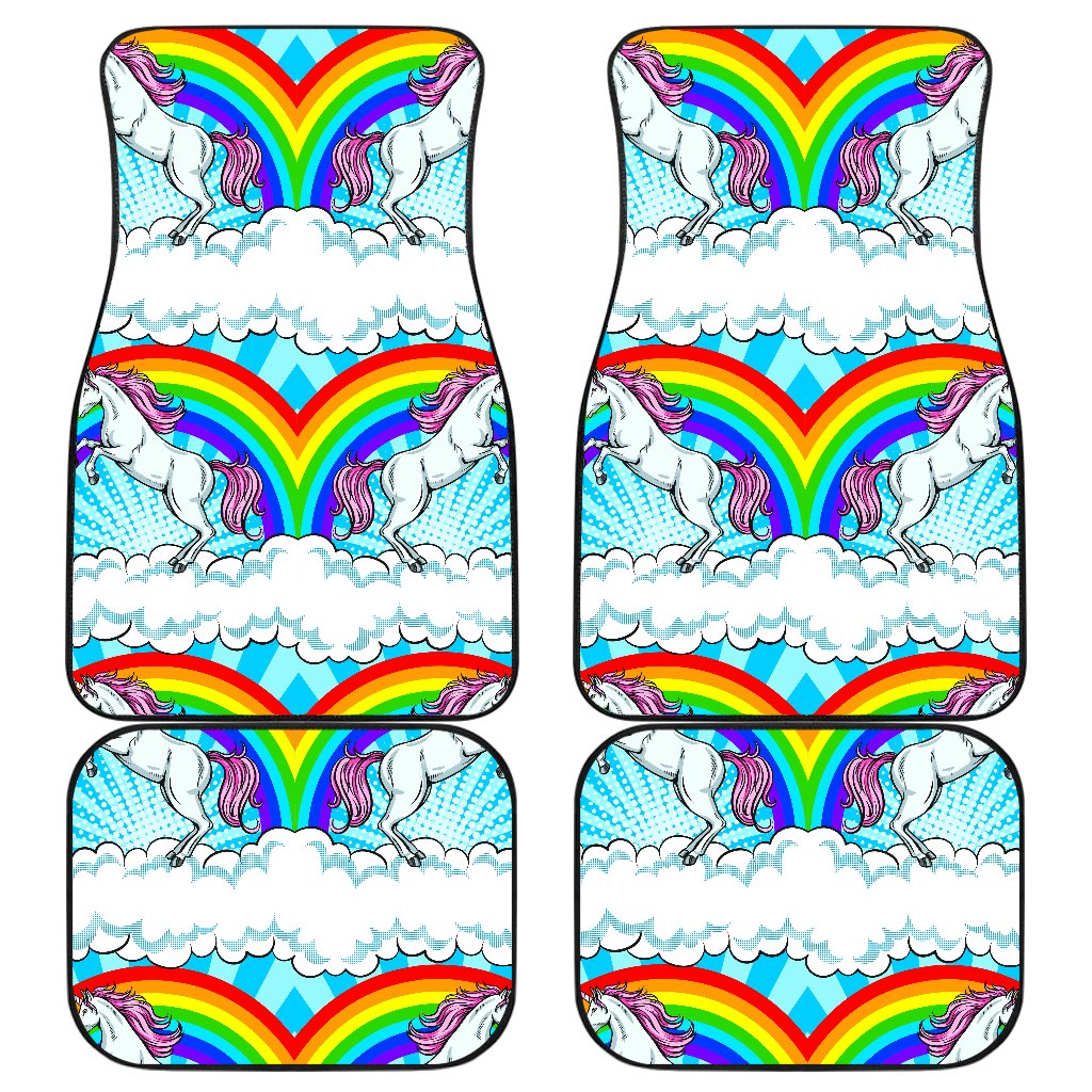 Unicorn Rainbow Front and Back Car Floor Mats