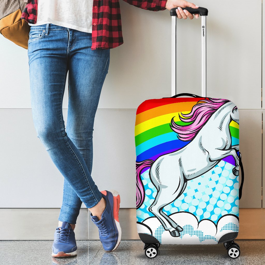 Unicorn Rainbow Luggage Cover Protector