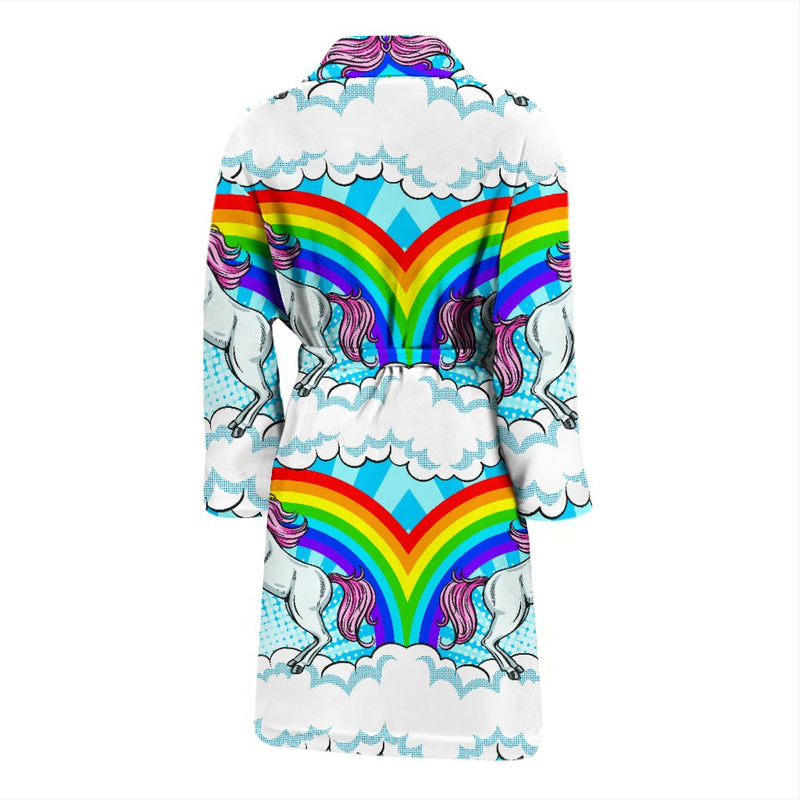 Unicorn Rainbow Men Bath Robe