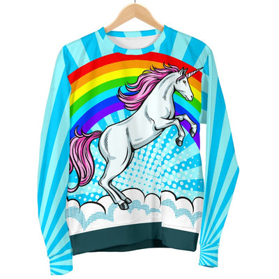 Unicorn Rainbow Men Crewneck Sweatshirt