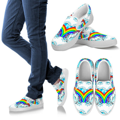 Unicorn Rainbow Men Slip On Shoes