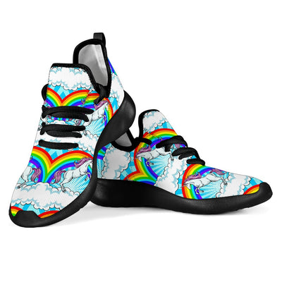 Unicorn Rainbow Mesh Knit Sneakers Shoes