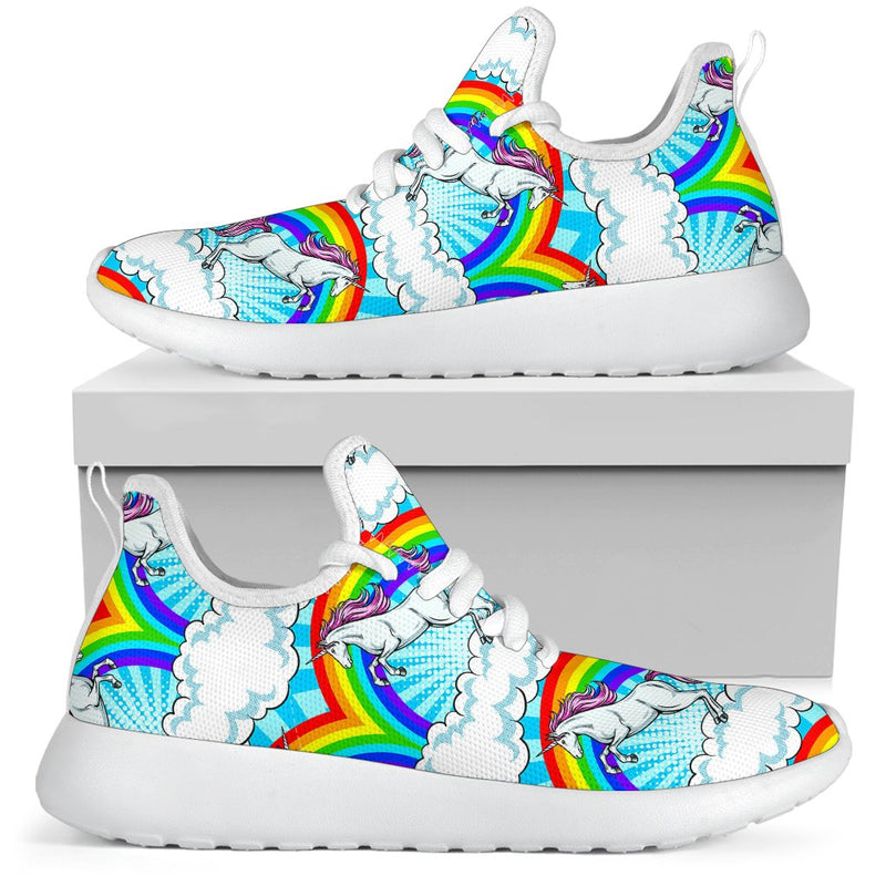 Unicorn Rainbow Mesh Knit Sneakers Shoes