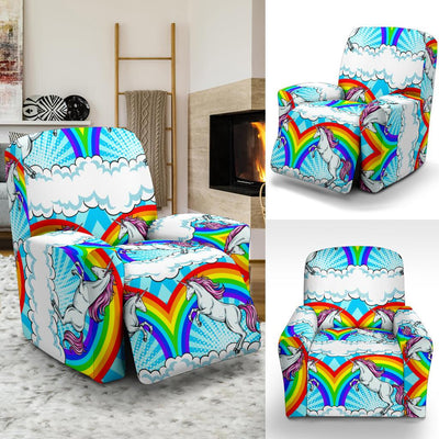 Unicorn Rainbow Recliner Slipcover-JORJUNE.COM