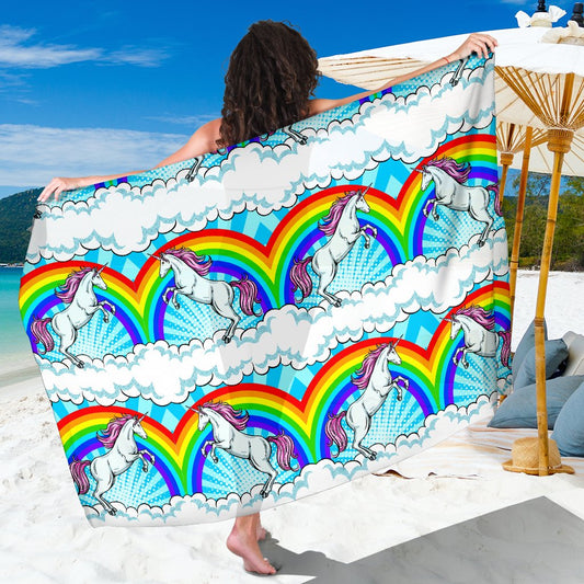Unicorn Rainbow Sarong Pareo Wrap