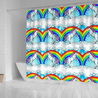 Unicorn Rainbow Shower Curtain