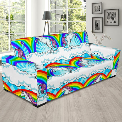 Unicorn Rainbow Sofa Slipcover-JORJUNE.COM