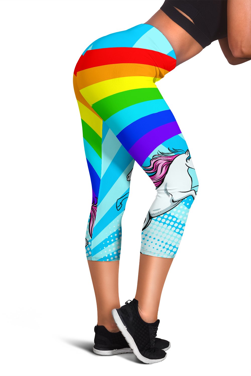 Unicorn Rainbow Women Capris