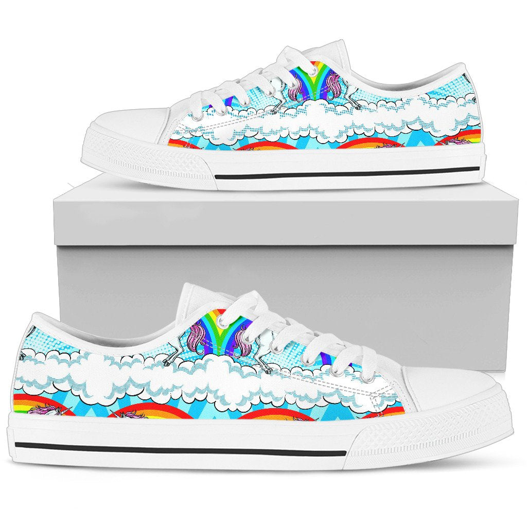 Unicorn Rainbow Women Low Top Shoes