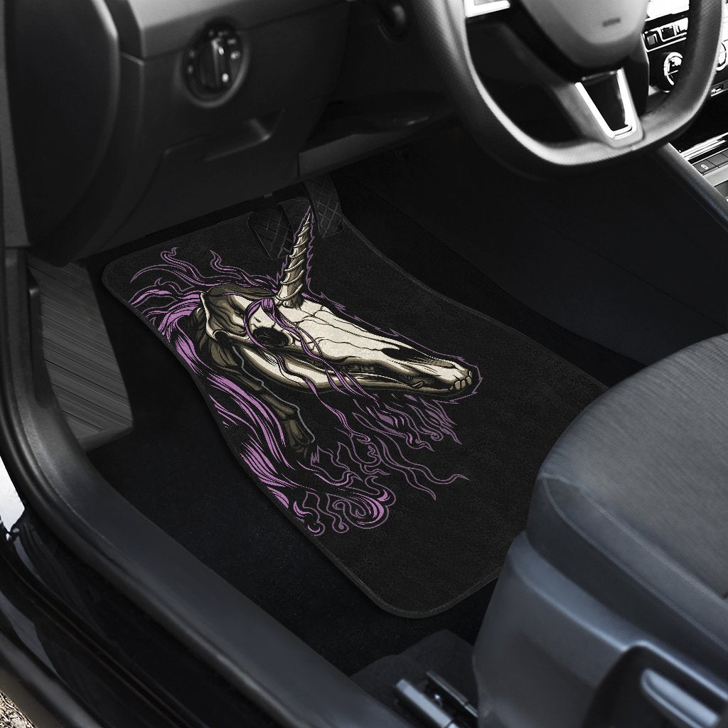 Unicorn Skull Head Car Floor Mats