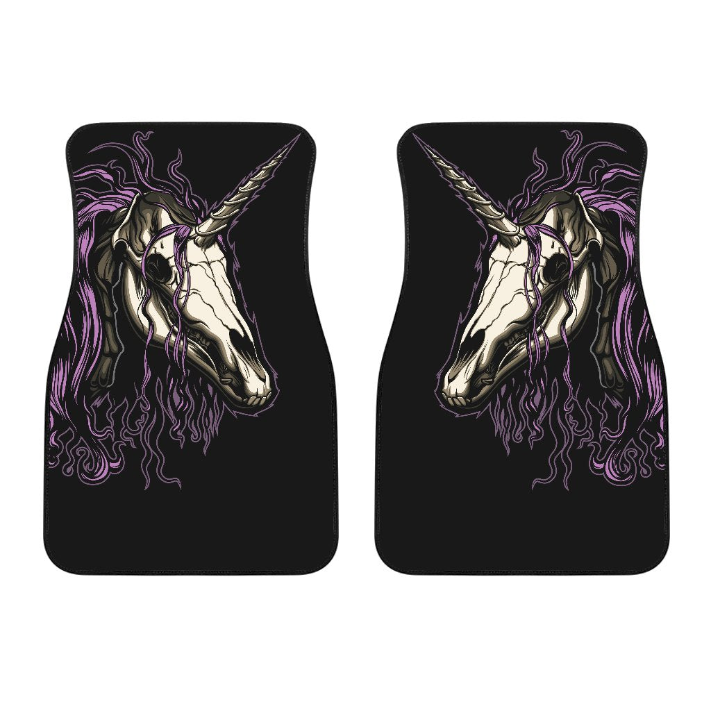Unicorn Skull Head Car Floor Mats