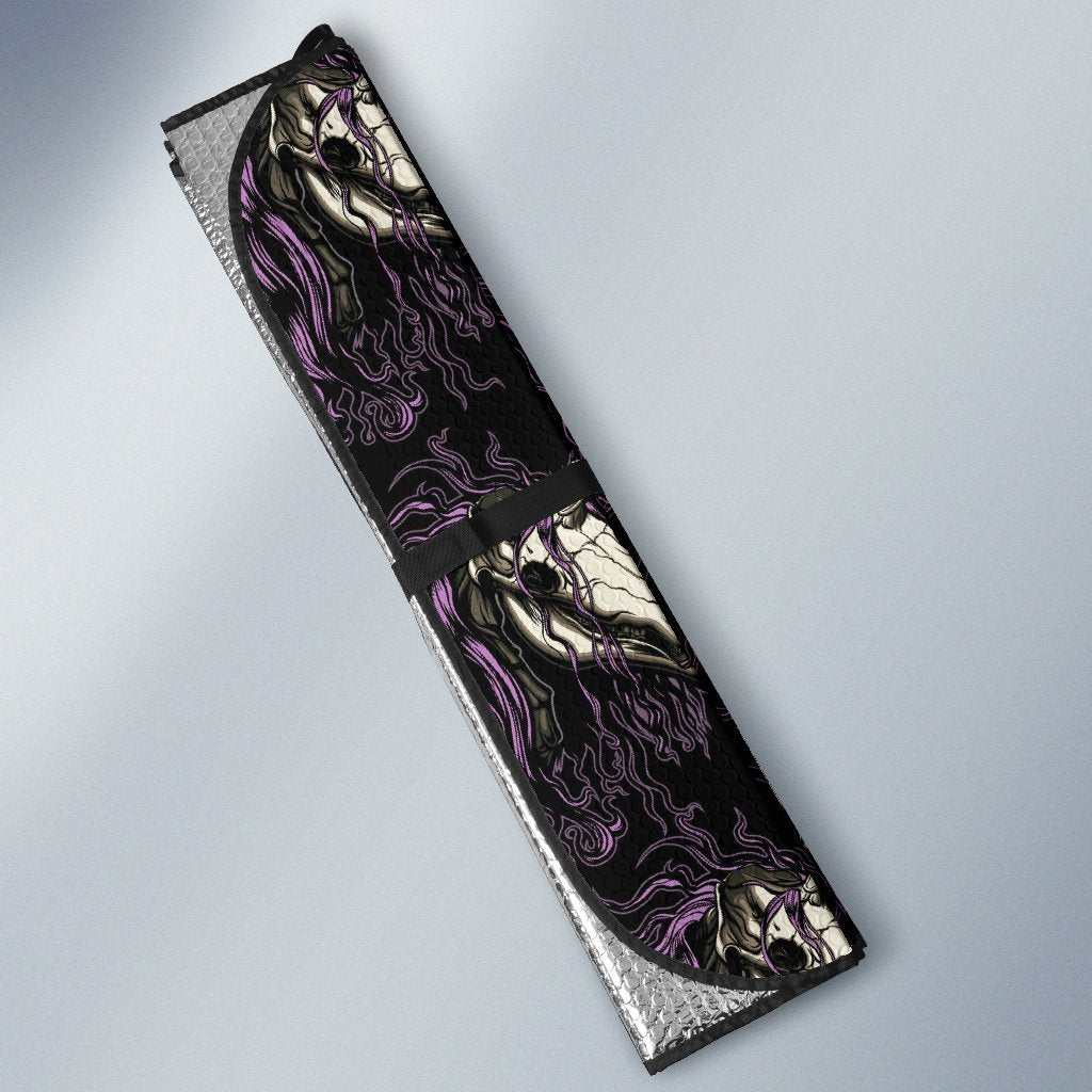 Unicorn Skull Head Car Sun Shade-JorJune