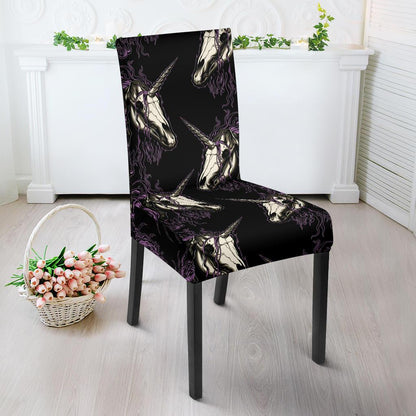 Unicorn Skull head Dining Chair Slipcover-JORJUNE.COM