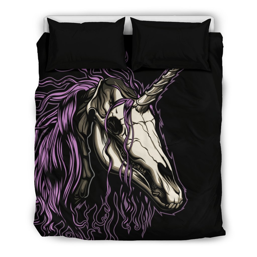 Unicorn Skull head Duvet Cover Bedding Set