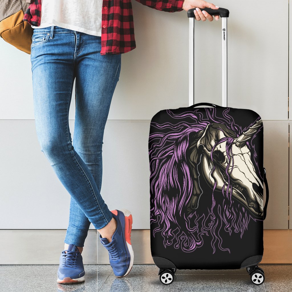 Unicorn Skull head Luggage Cover Protector