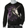 Unicorn Skull Head Men Crewneck Sweatshirt