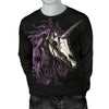 Unicorn Skull Head Men Crewneck Sweatshirt