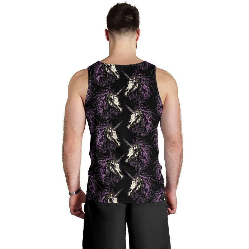 Unicorn Skull head Men Tank Top