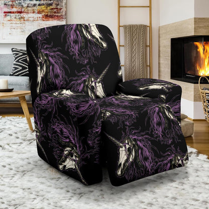 Unicorn Skull head Recliner Slipcover-JORJUNE.COM