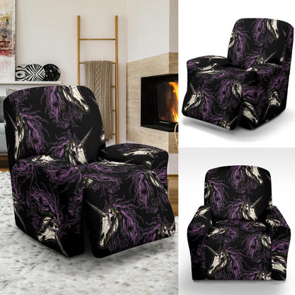 Unicorn Skull head Recliner Slipcover-JORJUNE.COM