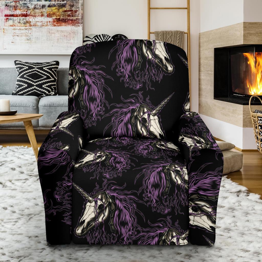 Unicorn Skull head Recliner Slipcover-JORJUNE.COM