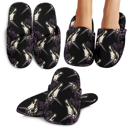 Unicorn Skull Head Slippers
