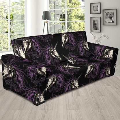 Unicorn Skull head Sofa Slipcover-JORJUNE.COM