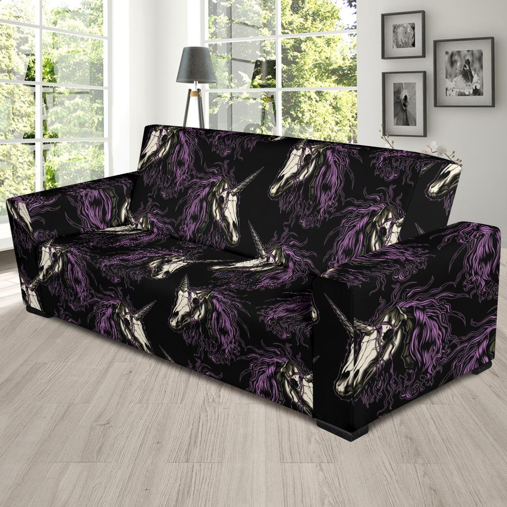 Unicorn Skull head Sofa Slipcover-JORJUNE.COM