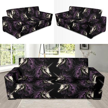 Unicorn Skull head Sofa Slipcover-JORJUNE.COM
