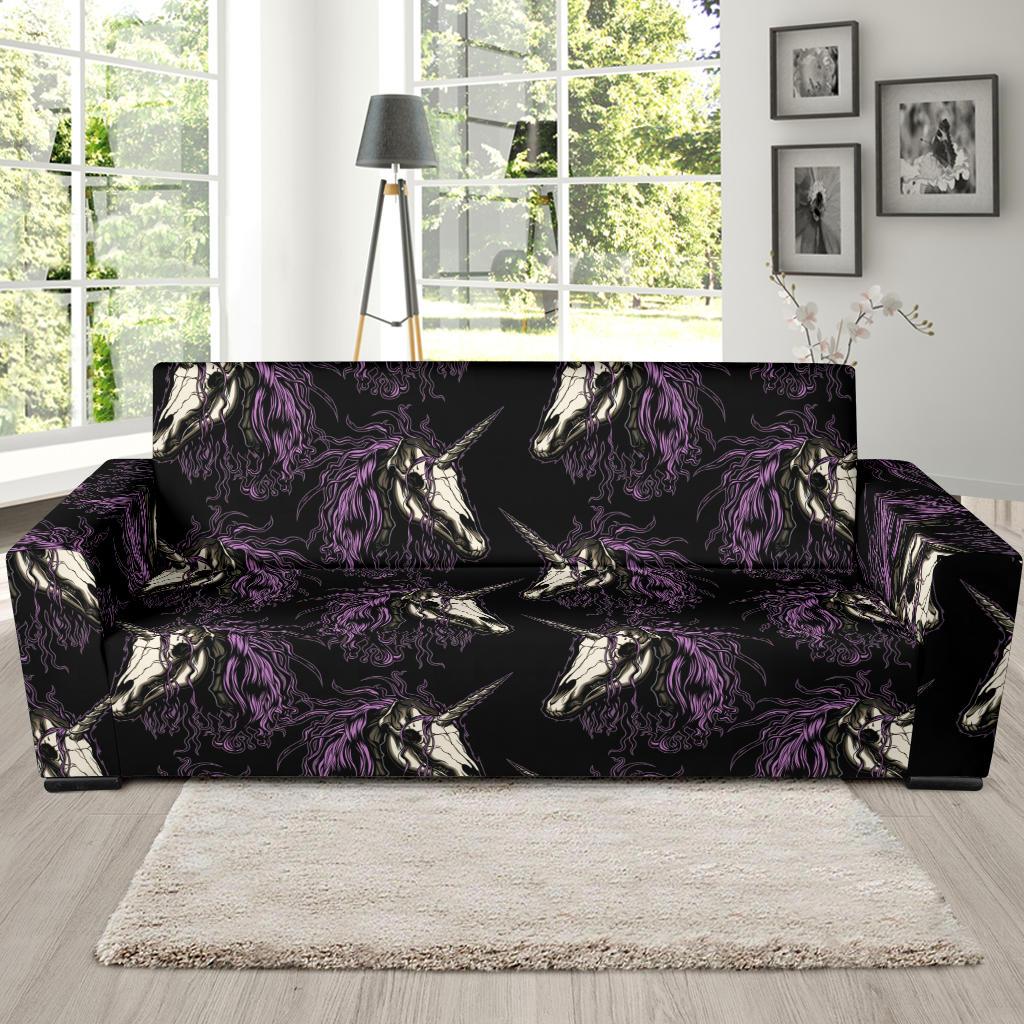Unicorn Skull head Sofa Slipcover-JORJUNE.COM