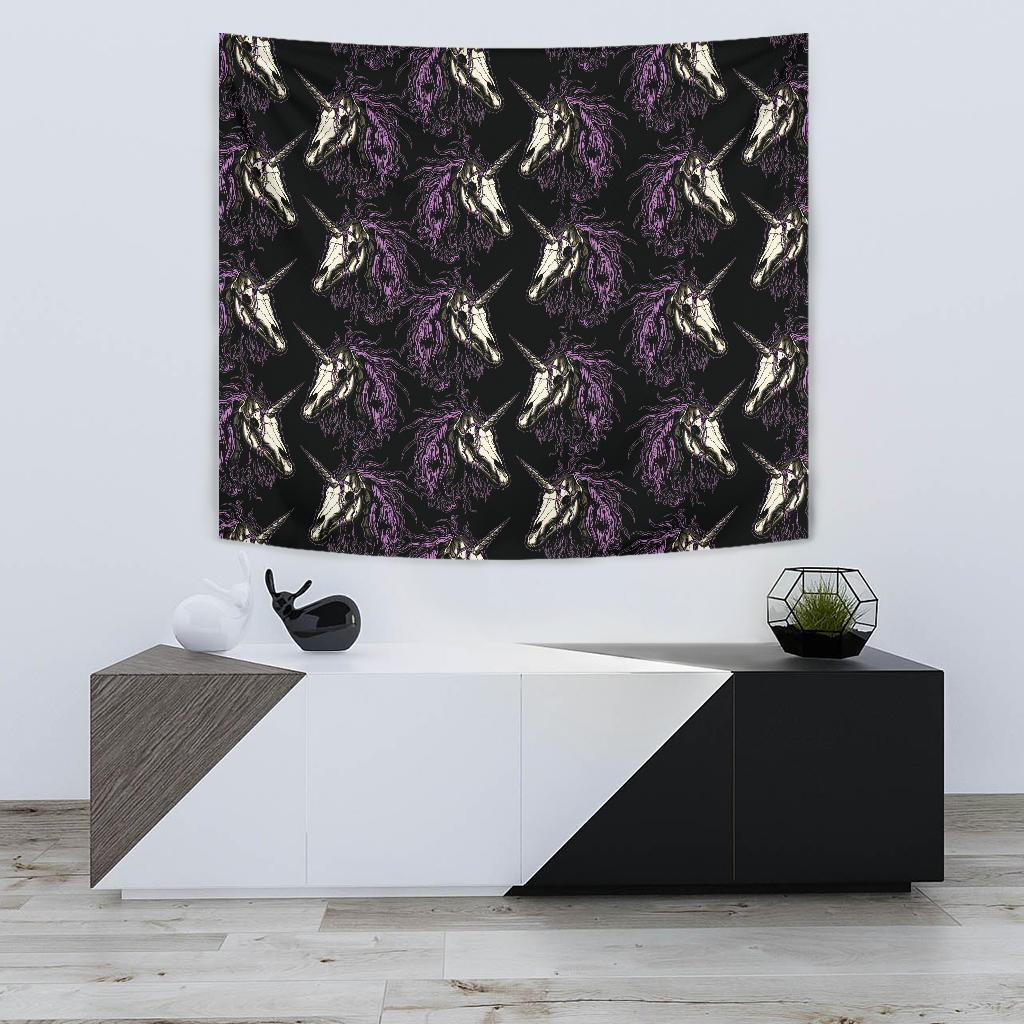 Unicorn Skull head Tapestry
