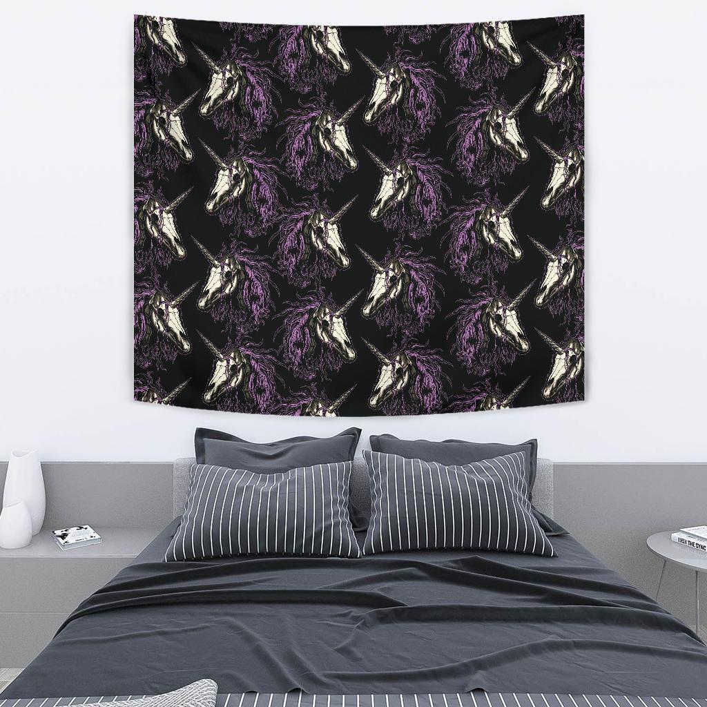Unicorn Skull head Tapestry