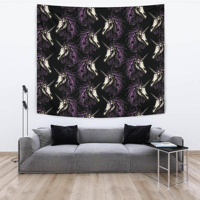 Unicorn Skull head Tapestry