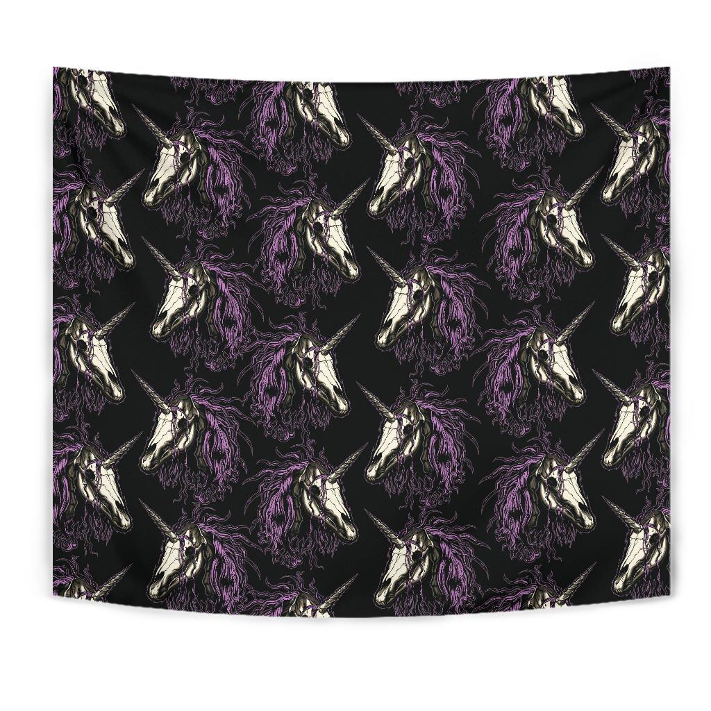 Unicorn Skull head Tapestry