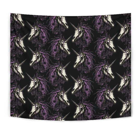 Unicorn Skull head Tapestry