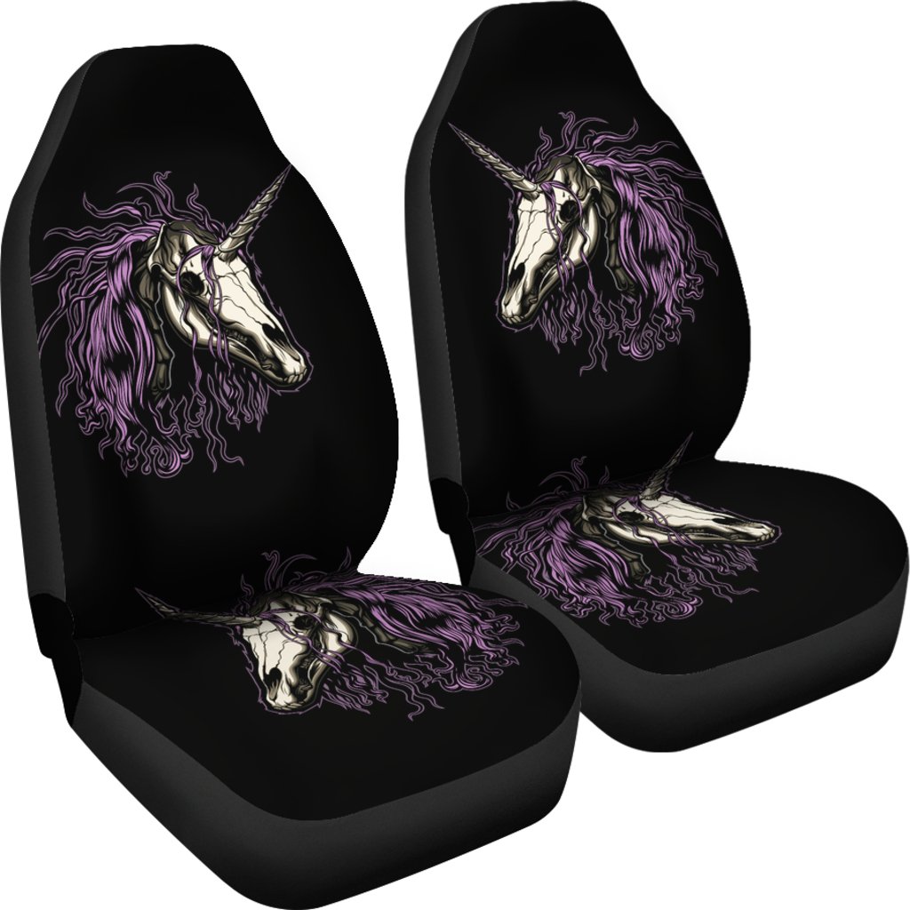 Unicorn Skull Head Universal Fit Car Seat Covers