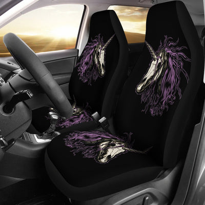 Unicorn Skull Head Universal Fit Car Seat Covers