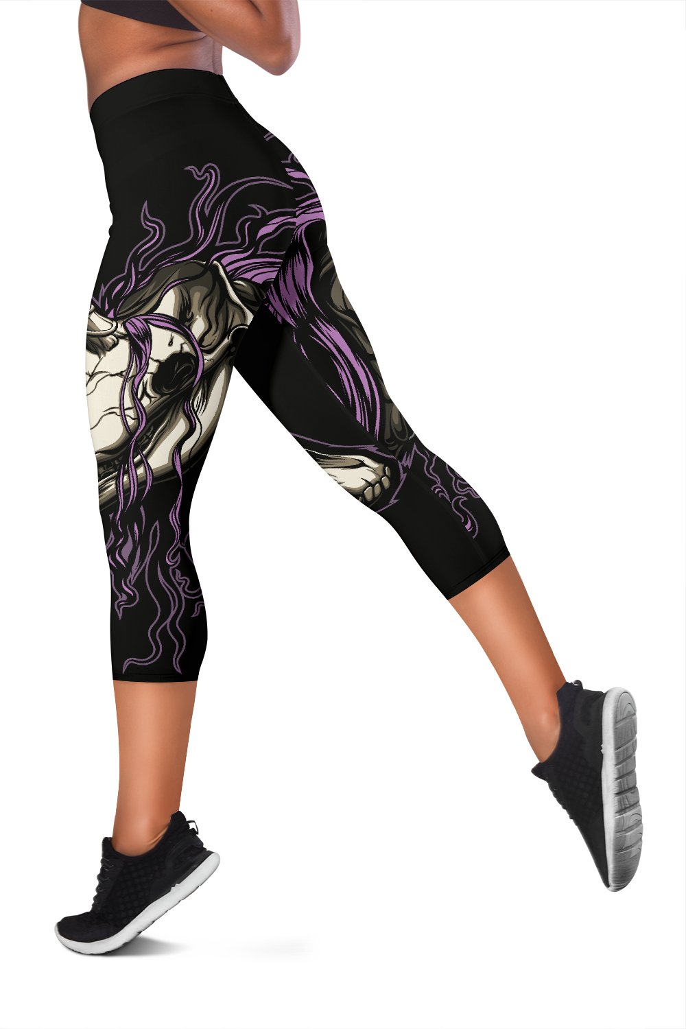 Unicorn Skull Head Women Capris
