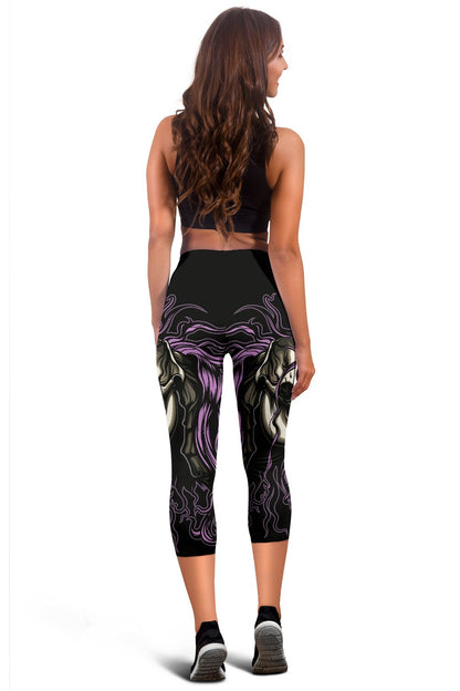 Unicorn Skull Head Women Capris
