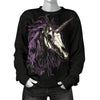 Unicorn Skull Head Women Crewneck Sweatshirt