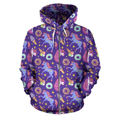 Unicorn Sweety All Over Zip Up Hoodie