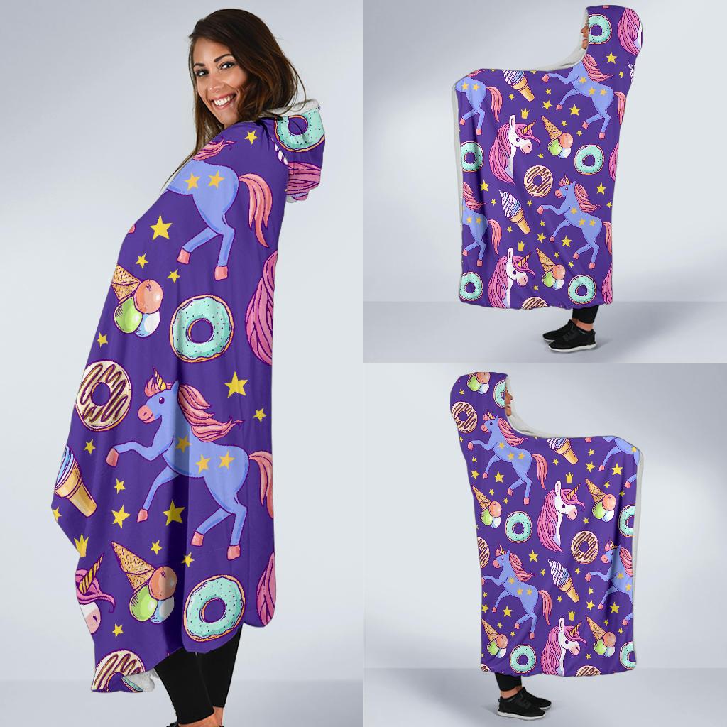 Unicorn Sweety Hooded Blanket-JORJUNE.COM