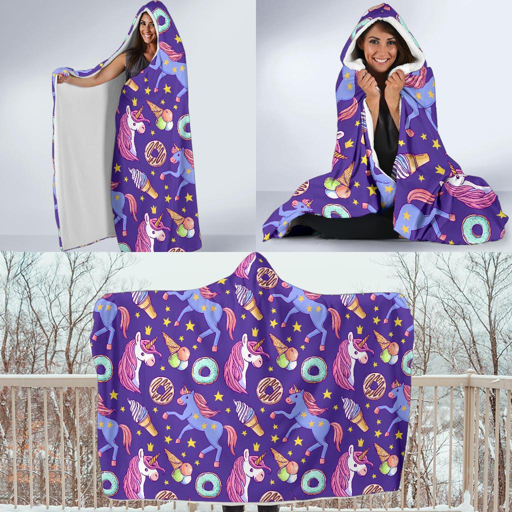 Unicorn Sweety Hooded Blanket-JORJUNE.COM