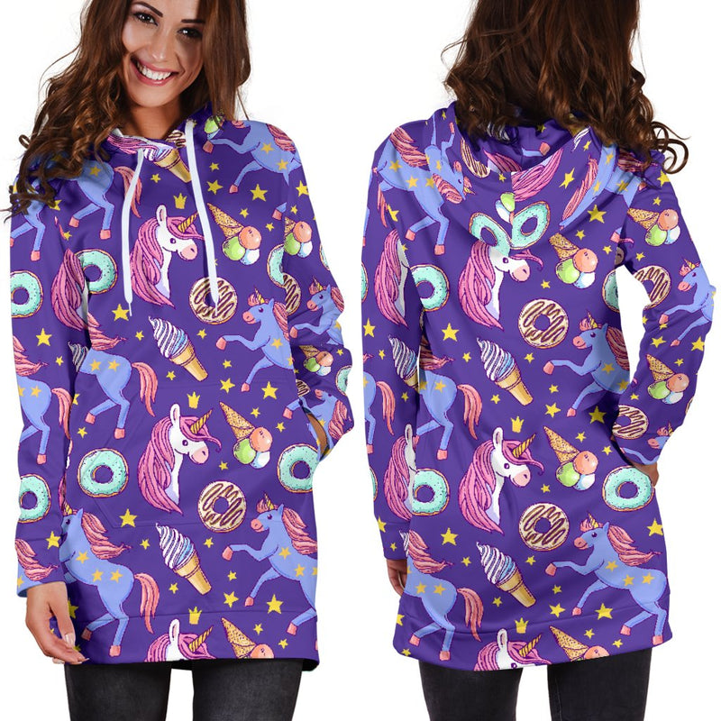 Unicorn Sweety Women Hoodie Dress