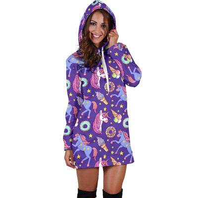 Unicorn Sweety Women Hoodie Dress