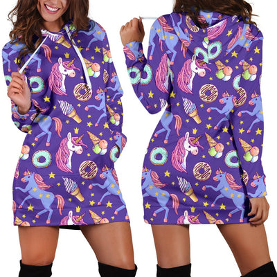 Unicorn Sweety Women Hoodie Dress