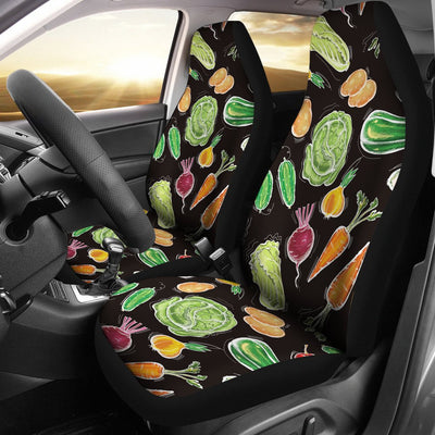 Vegan Draw Themed Design Print Universal Fit Car Seat Covers-JorJune